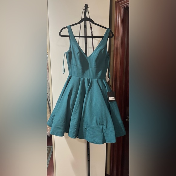 V neck fit and flare mini dress - Picture 4 of 9